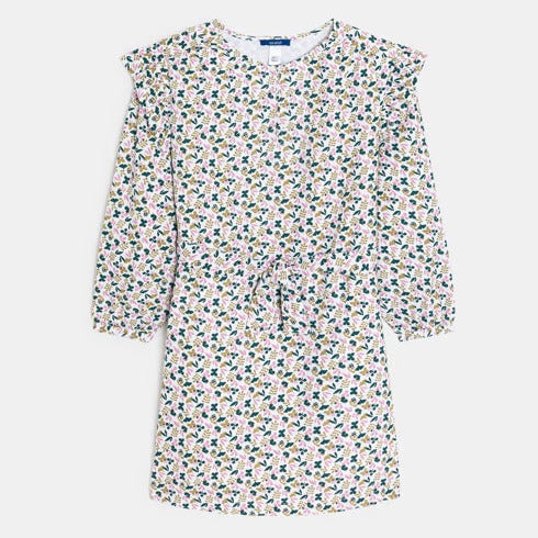 Vestido con Cinturón Estampado
