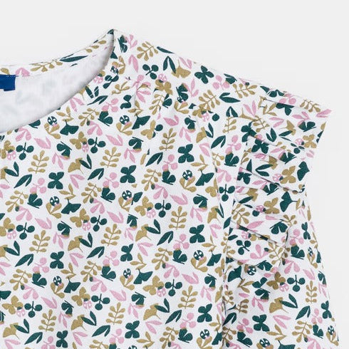 Vestido con Cinturón Estampado