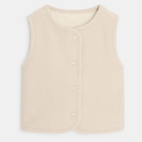 Chaleco Reversible Forrado Beige