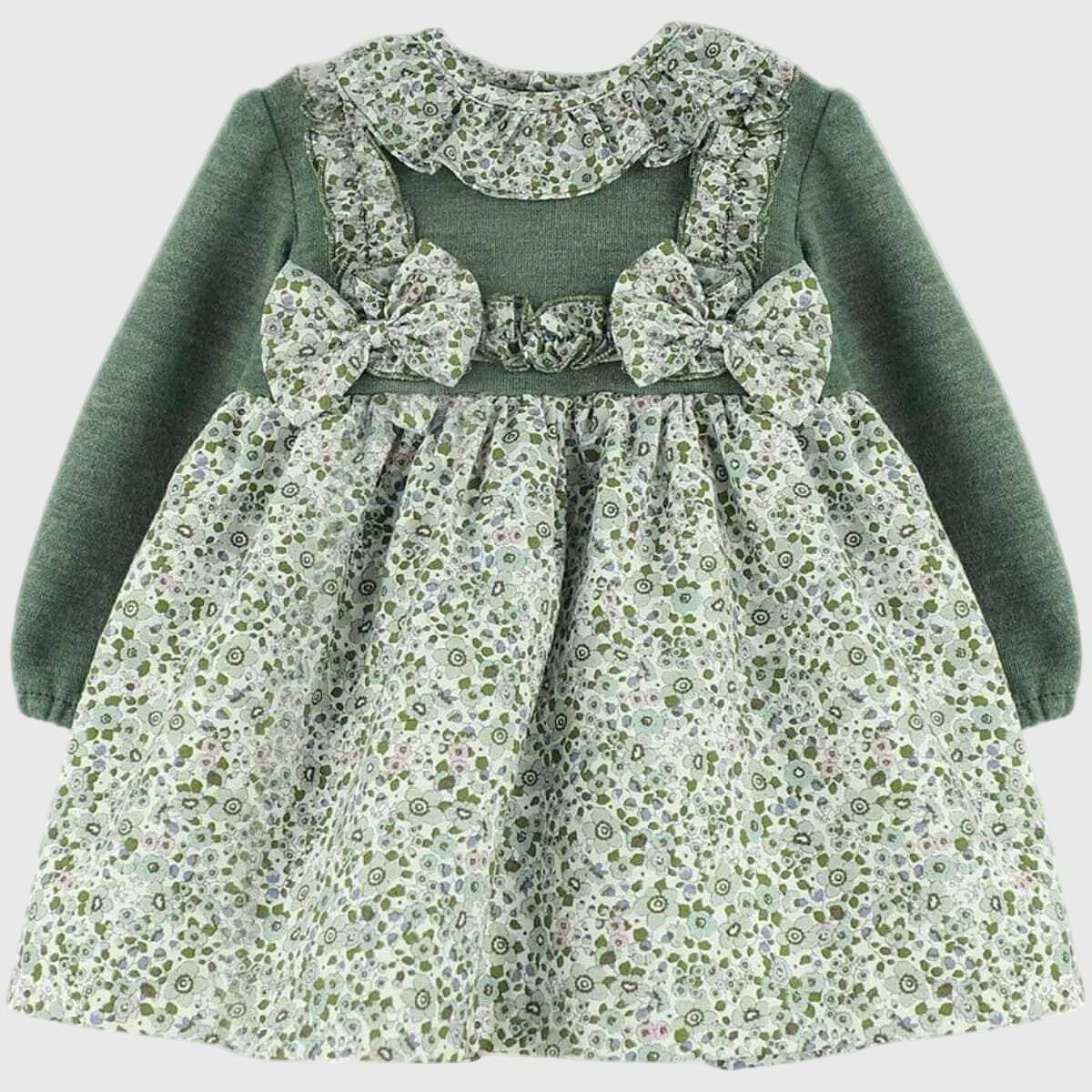 Vestido Lazos Verde Jardin